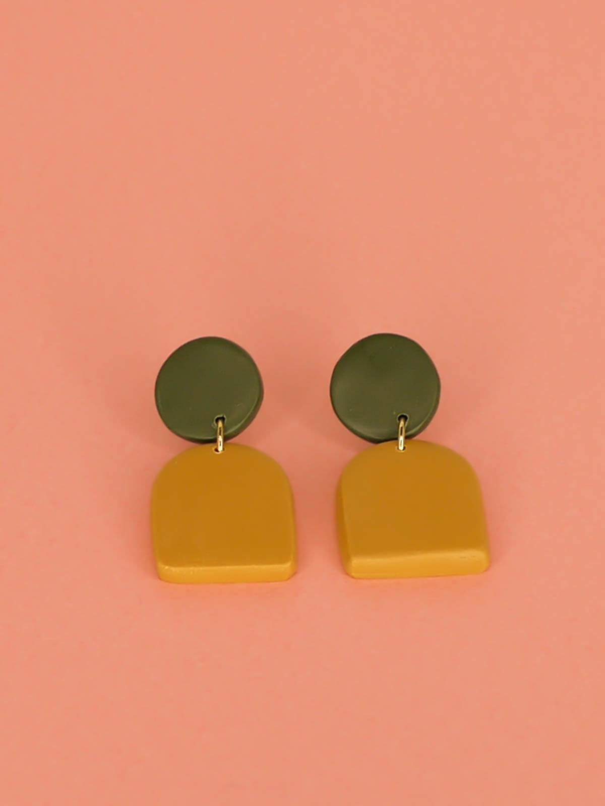 Green deals statement earrings