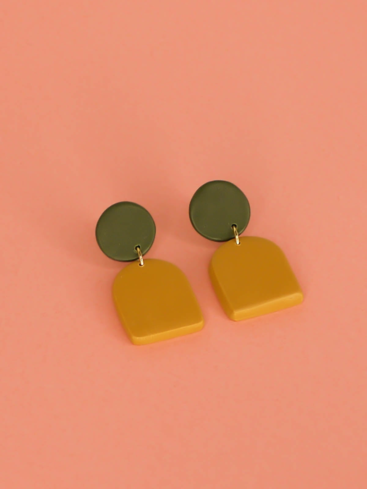 Green deals statement earrings